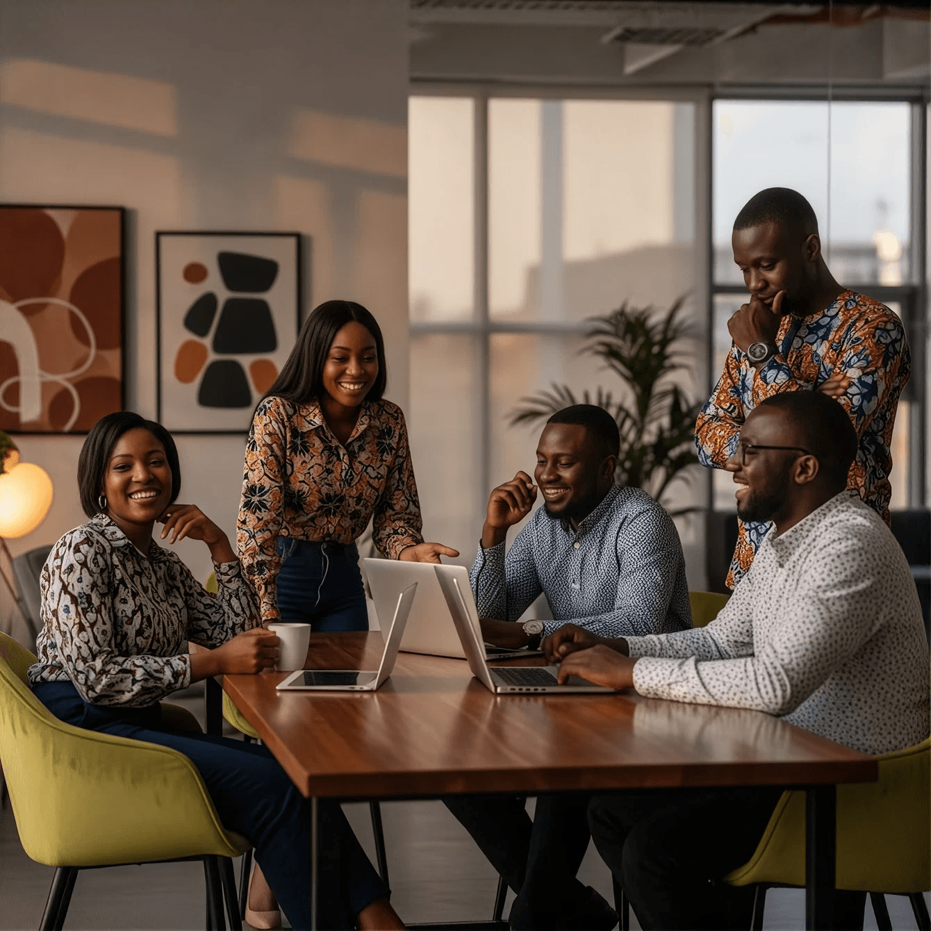 A team of professionals collaborating around a table