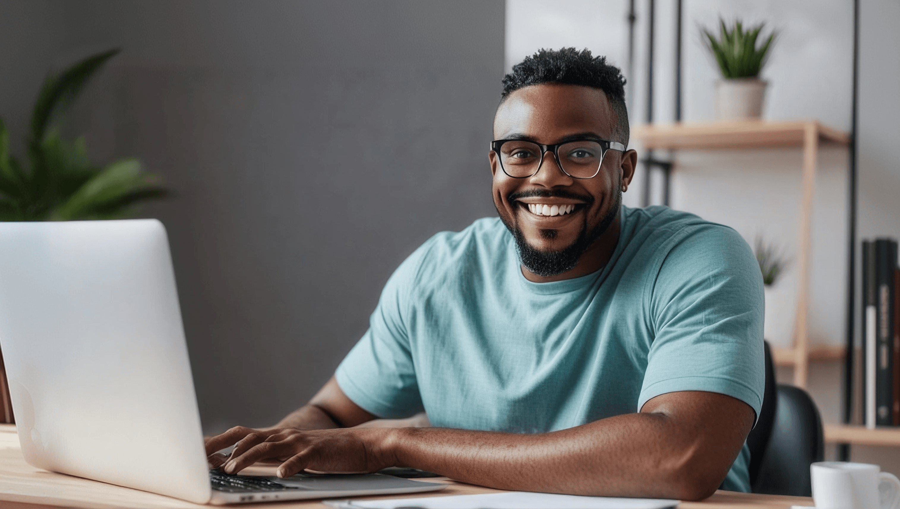 A Freelancer working on a laptop